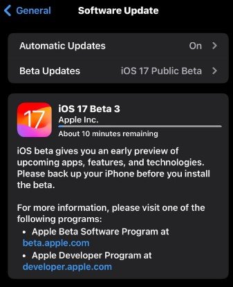  17.6.3 beta install, release date