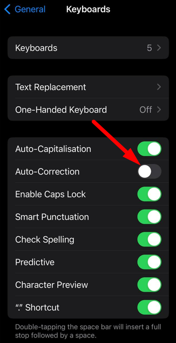 Auto-correct ios not working, How do I disable autocorrect? auto correct turn off