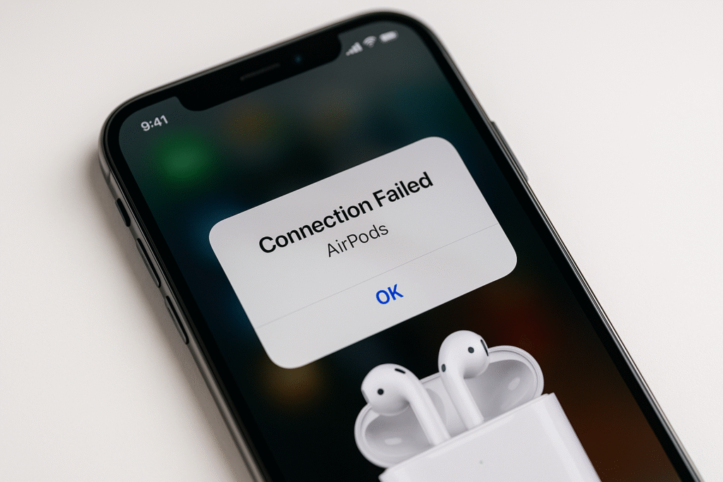 airpods connection issues, connection failing airpods