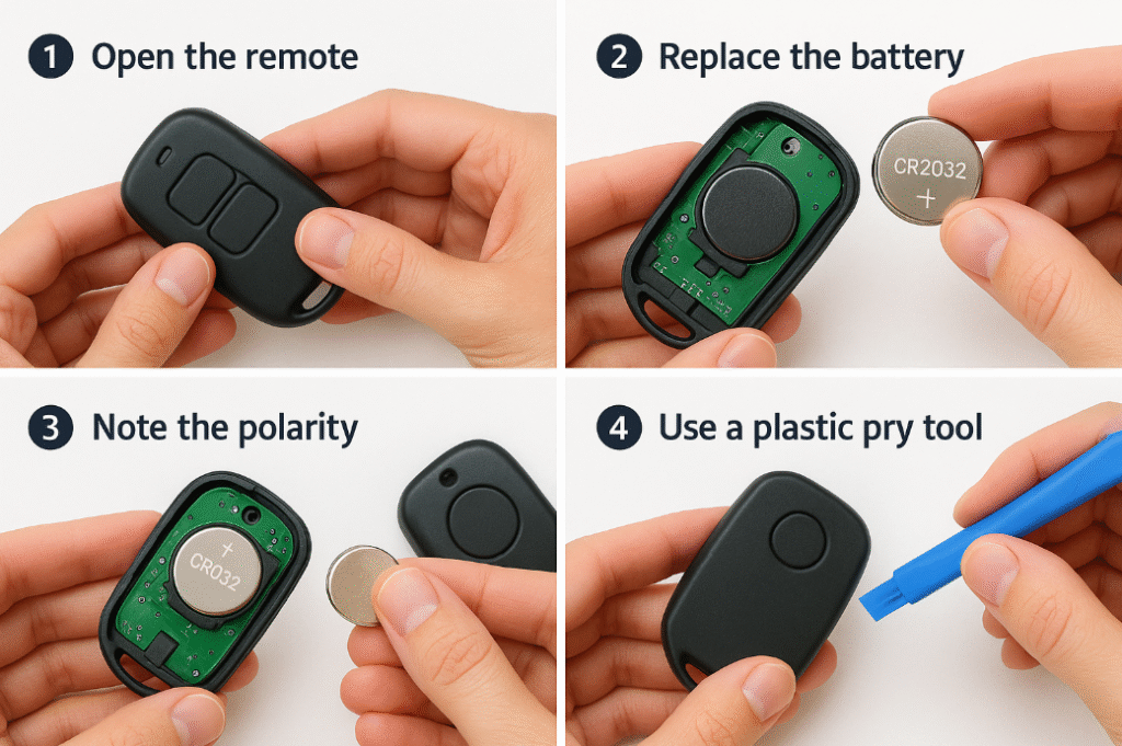Garage opener battery replacement (quick guide)