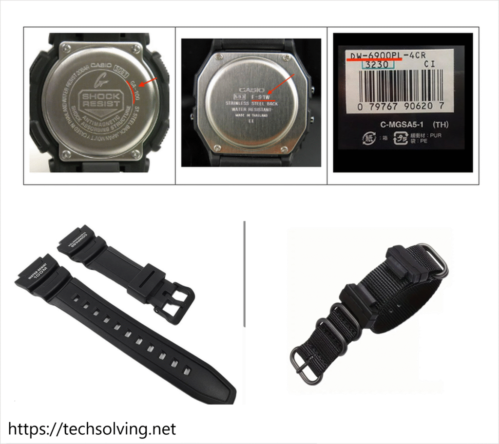 CASIO Watch Straps finder & Bracelets finder table tools