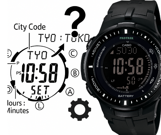 Сasio Pro Trek Time Adjustment