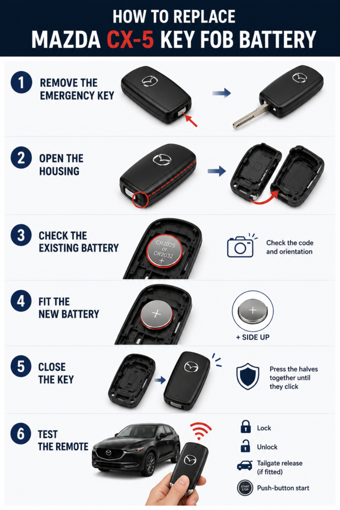 How to Replace a Mazda CX-5 Key Fob Battery