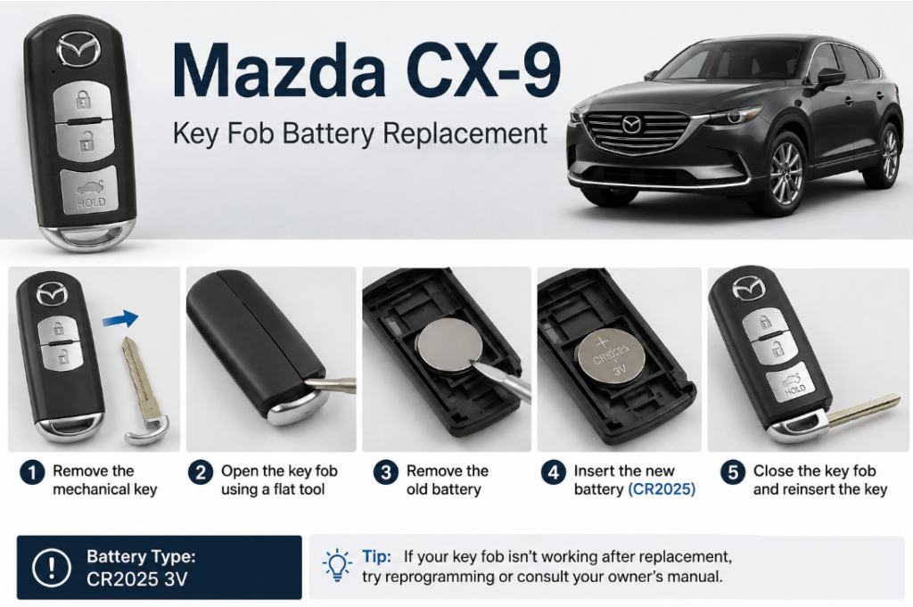 How to Replace Mazda CX-9 Key Fob Battery