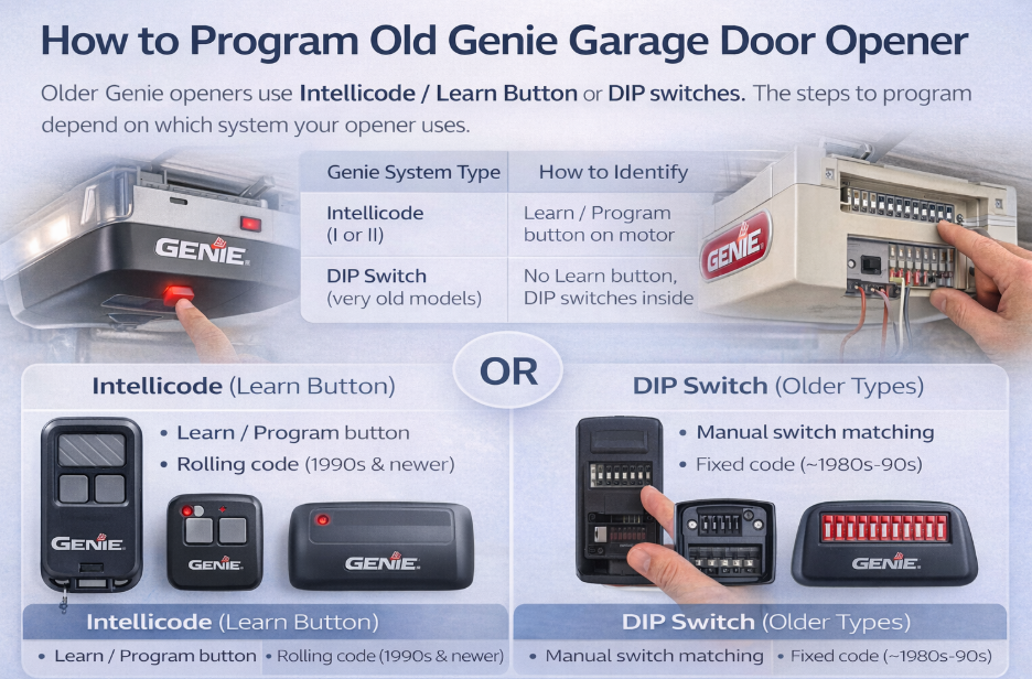 how to program an old genie garage door opener