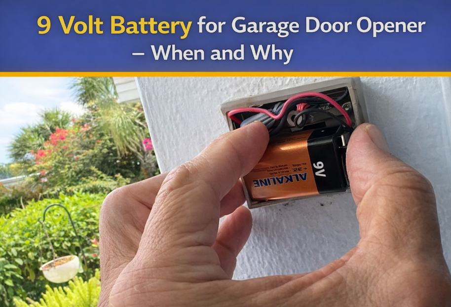 9 Volt Battery for Garage Door Opener - When and Why
