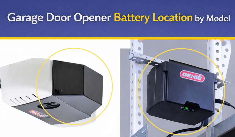 Garage Door Opener Battery Location by Model