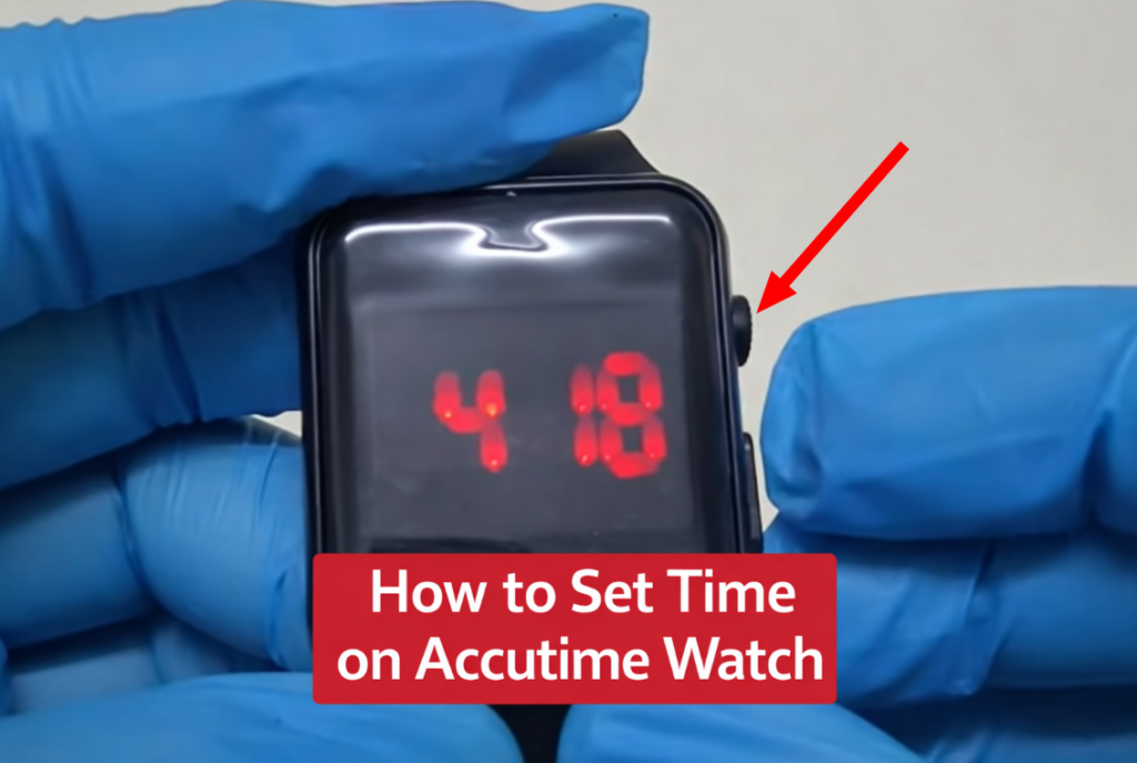 Accutime watch how to set time