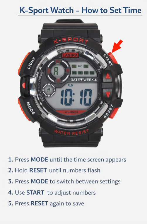 How to Set Time on a K-Sport Watch