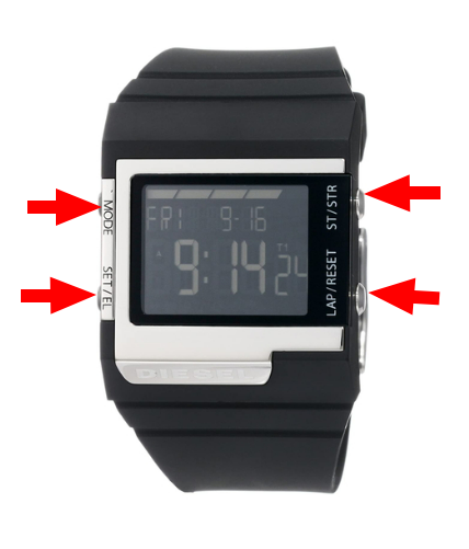 How to Set Time on a Diesel Digital Watch
