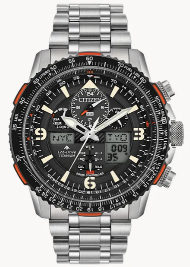 citizen skyhawk eco drive set time