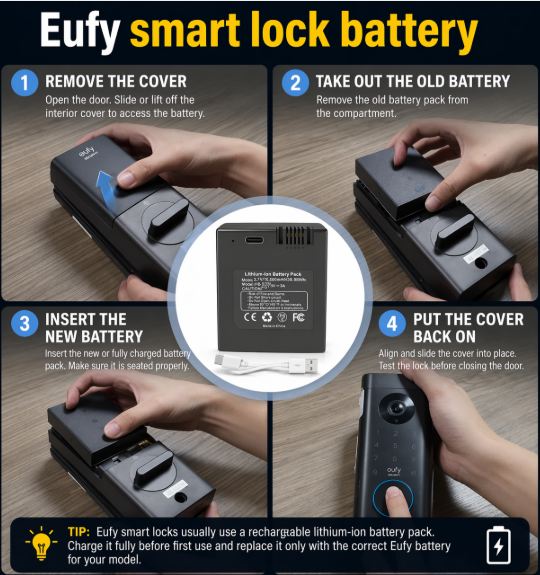 eufy door lock battery replacement