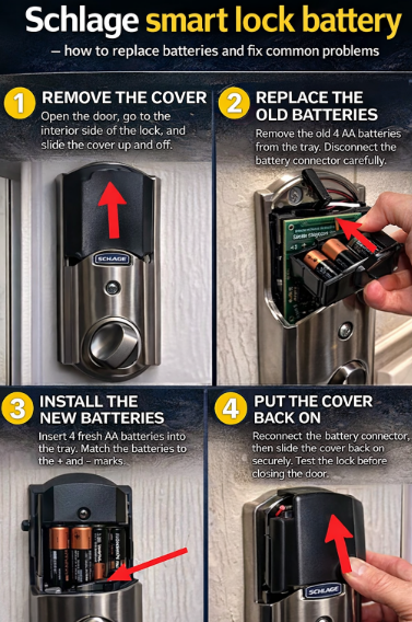 Schlage smart lock battery
