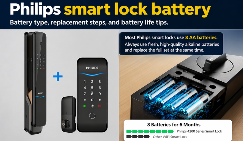 philips door lock battery