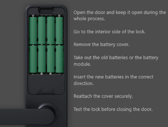 aqara smart lock battery change
