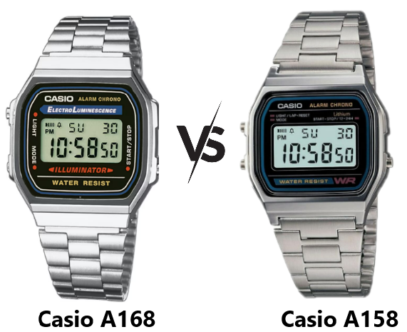 Casio A168 vs A158 vs A159 vs F91 vs a700