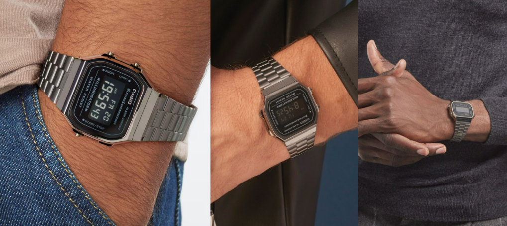 Casio A168 Size: on wrist