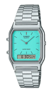casio aq-230 tiffany best retro analog-digital Casio watch for women
