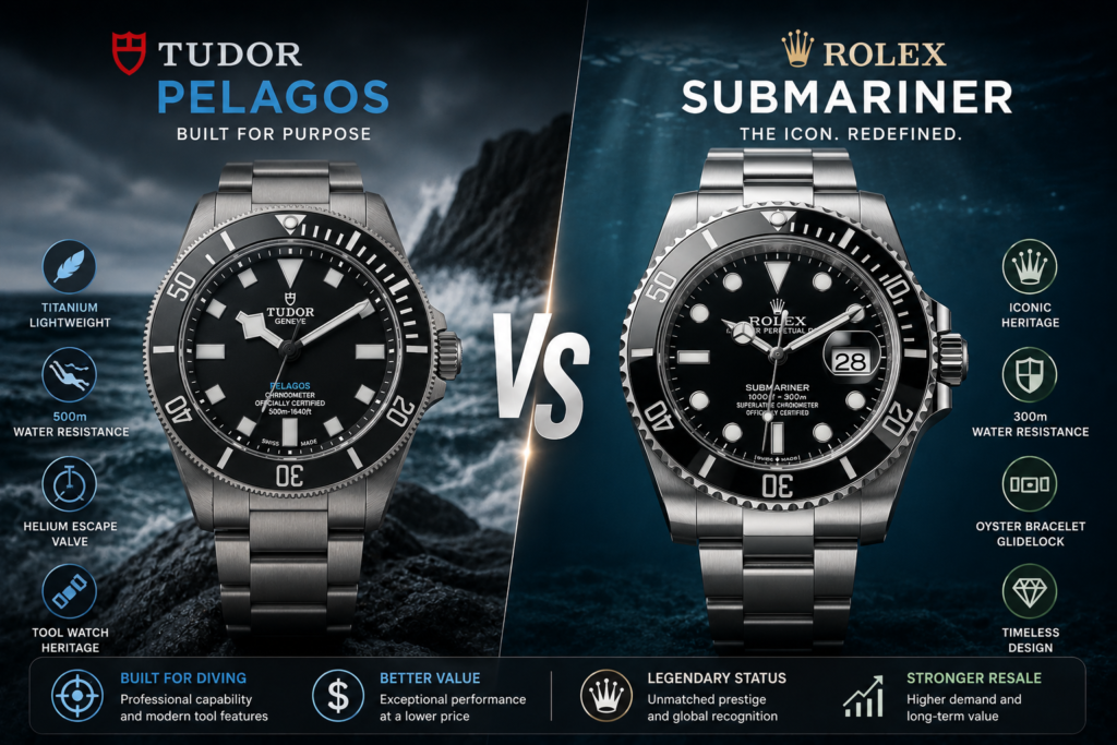 Tudor Pelagos vs Rolex Submariner: Which Dive Watch Is Better?