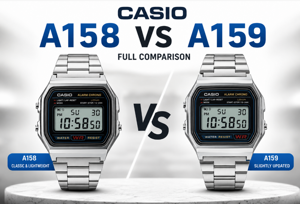 Casio A159 vs a158
