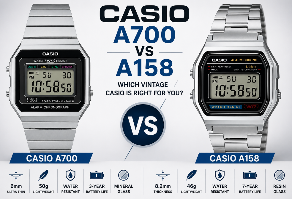Casio A158 vs a700