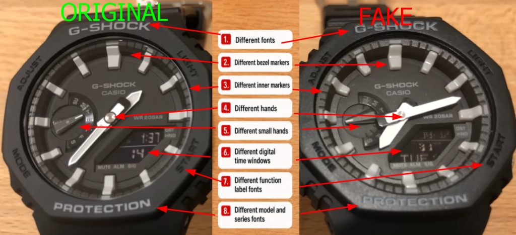 original vs fake g shock