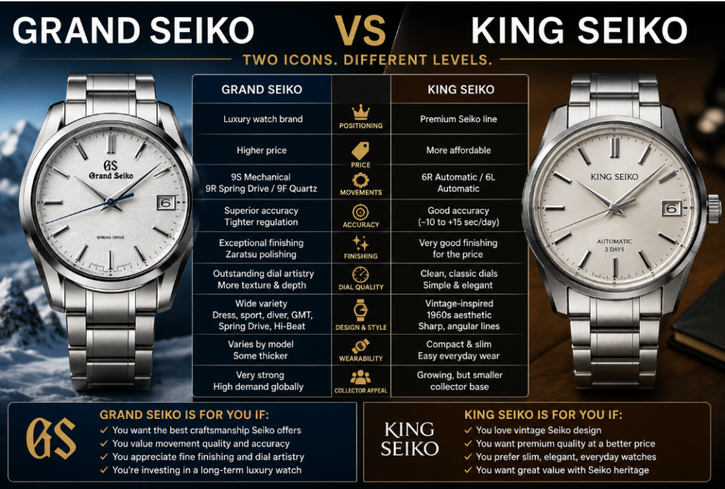 King Seiko vs Grand Seiko