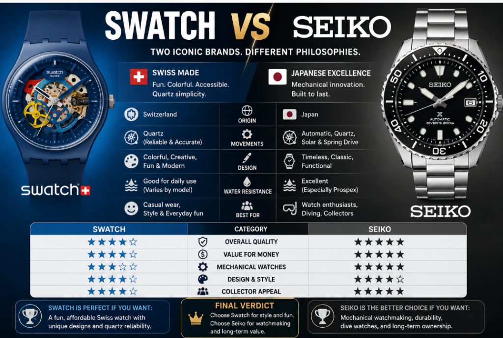 Seiko vs Swatch Swatch vs Seiko: Which Watch Brand Is Better?