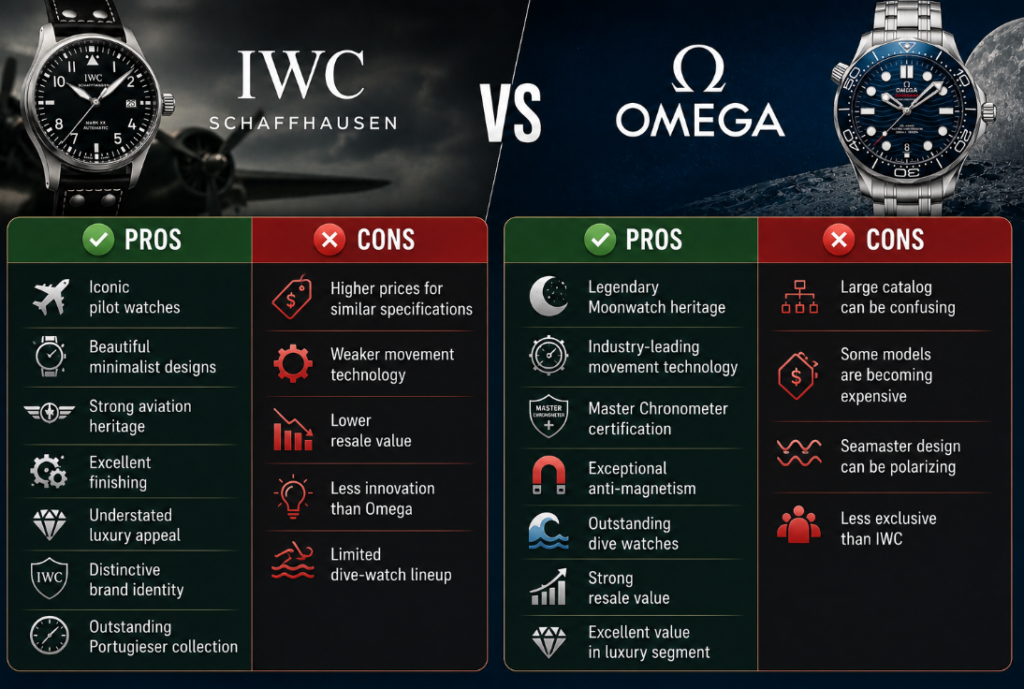 omega vs iwc pros and cons
