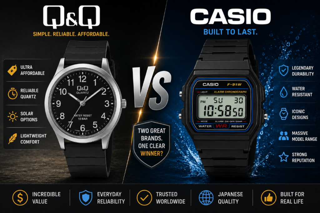 Q&Q vs Casio: Which Budget Watch Brand Is Better?