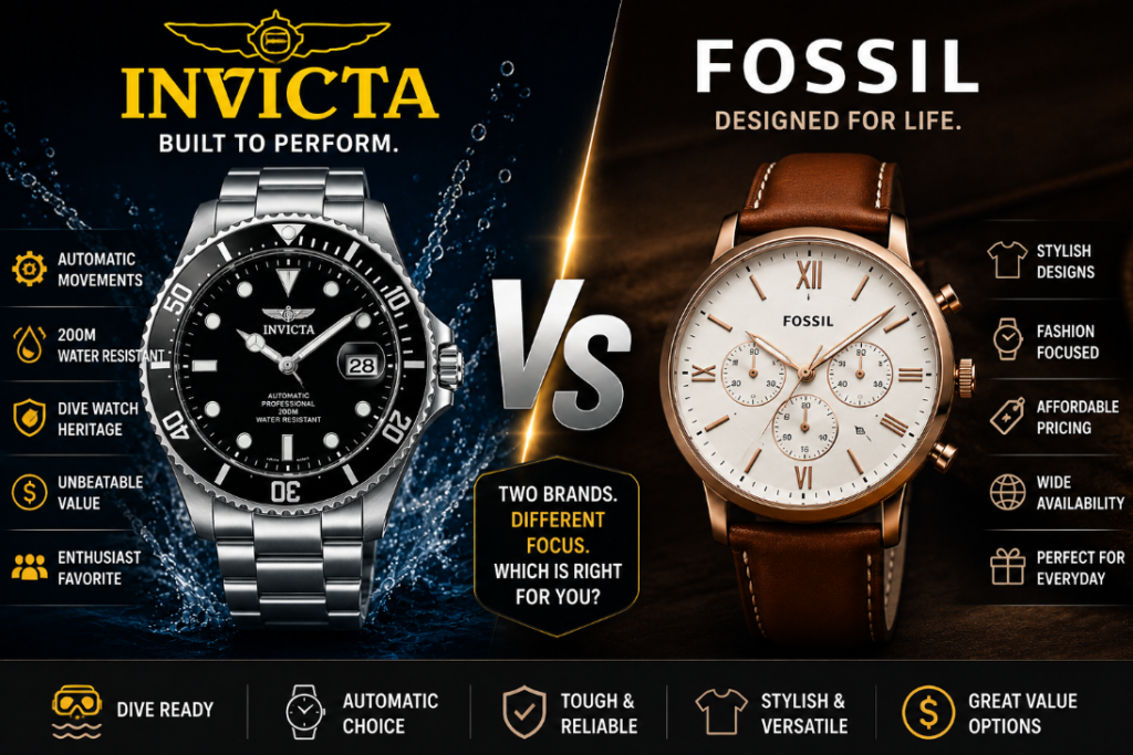 Invicta vs Fossil: Which Watch Brand Is Better?