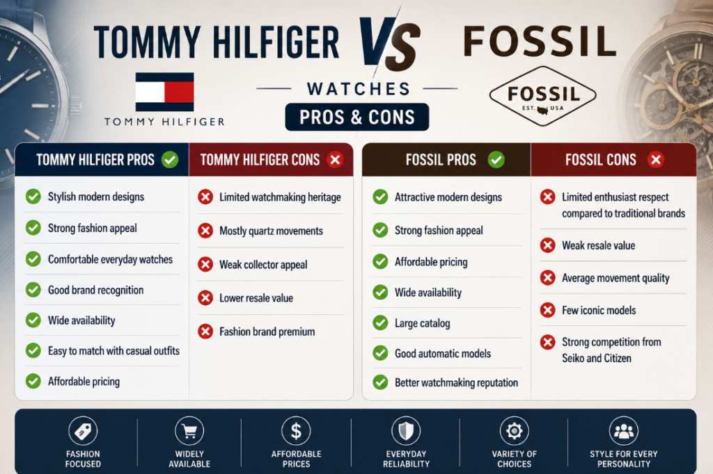 Fossil vs Tommy Hilfiger Watches