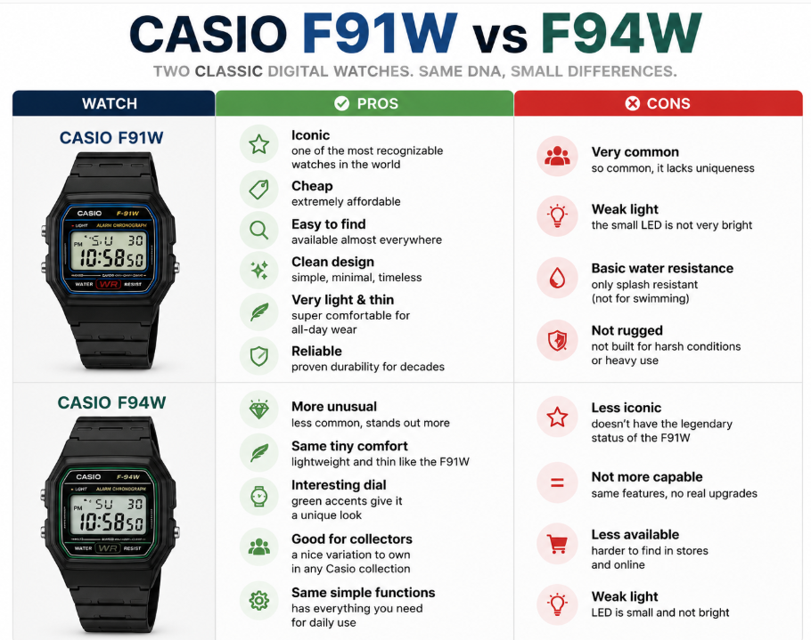Pros and Cons F94 VS F91