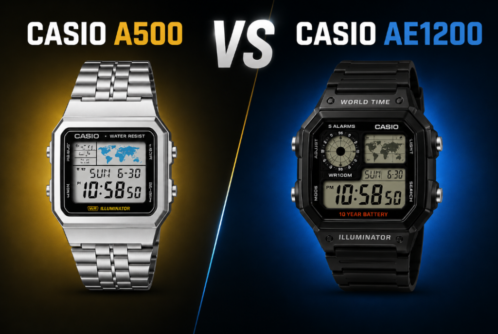 Casio A500 vs AE1200: Which World Time Casio Is Better?