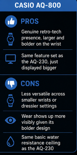 Casio AQ-800 Pros and Cons