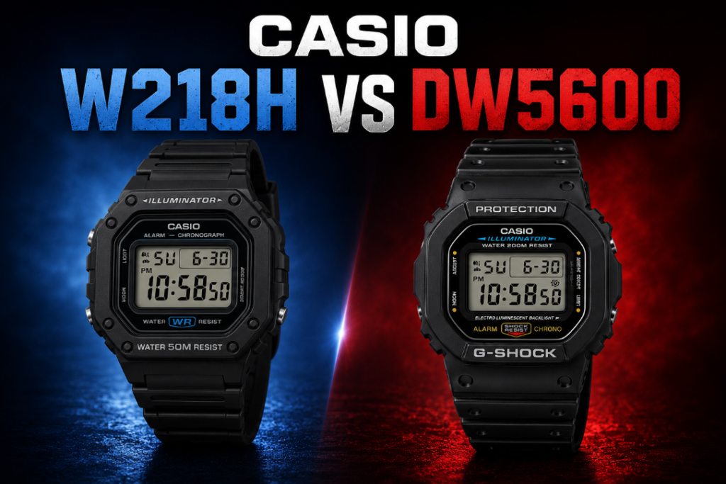 Casio W218H vs DW5600
