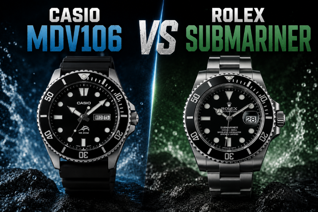 Casio MDV106 vs Rolex Submariner
