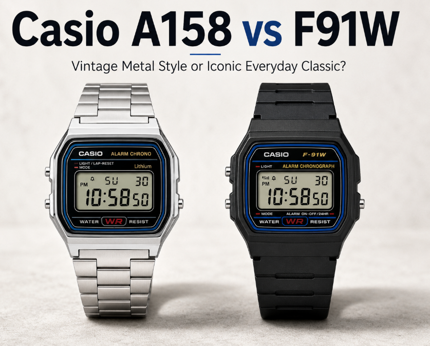 Casio A158 vs F91W casio vintage