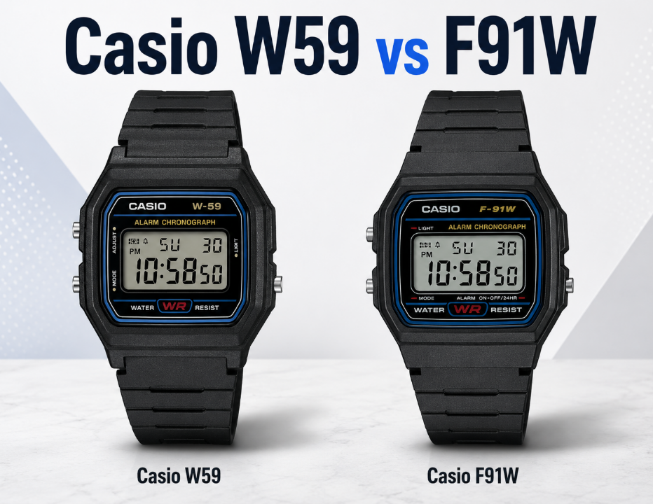 Casio vintage F91W vs W59