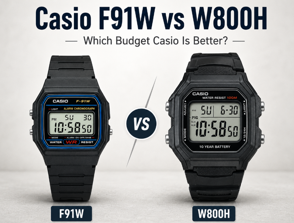 casio 10 year battery W800H vs F91W vintage 