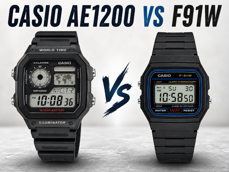 Casio F91W vs AE1200 : Which Cheap Casio Digital Watch Is Better?