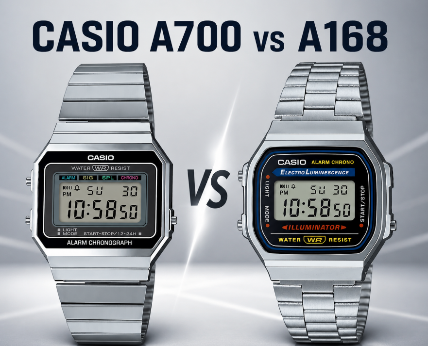 casio A168 vs A700 Vintage Digital watch