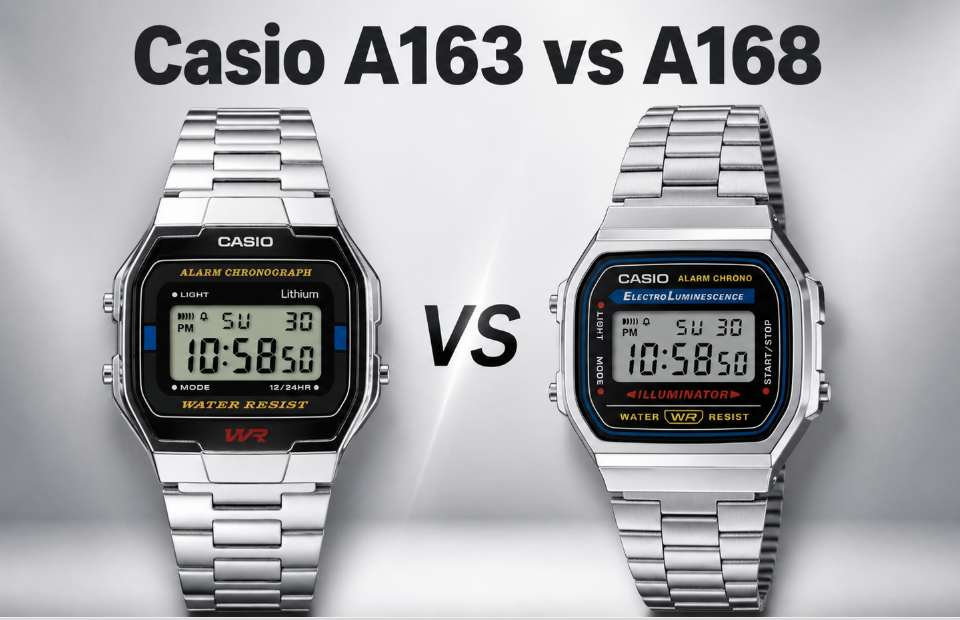 Vintage Digital Casio a168 VS a163