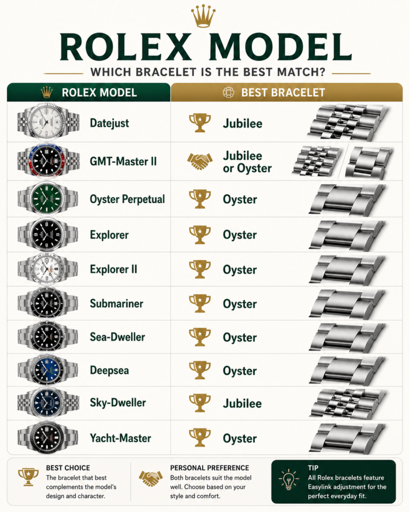 Which Bracelet Fits Each Rolex Best? Rolex Jubilee vs Oyster Bracelet