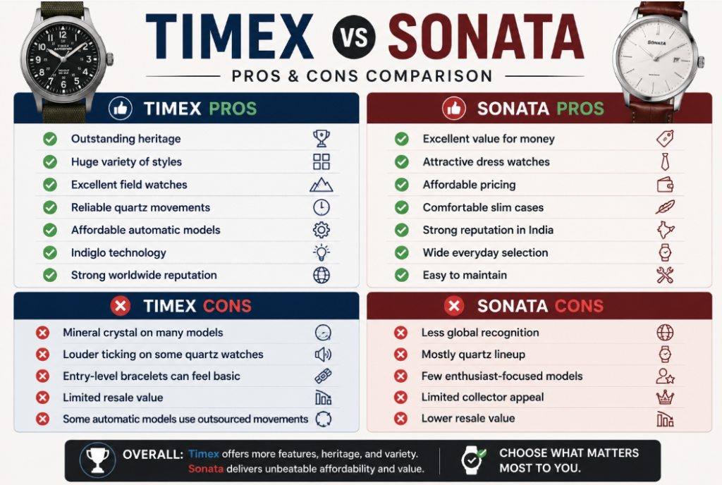 Sonata vs timex