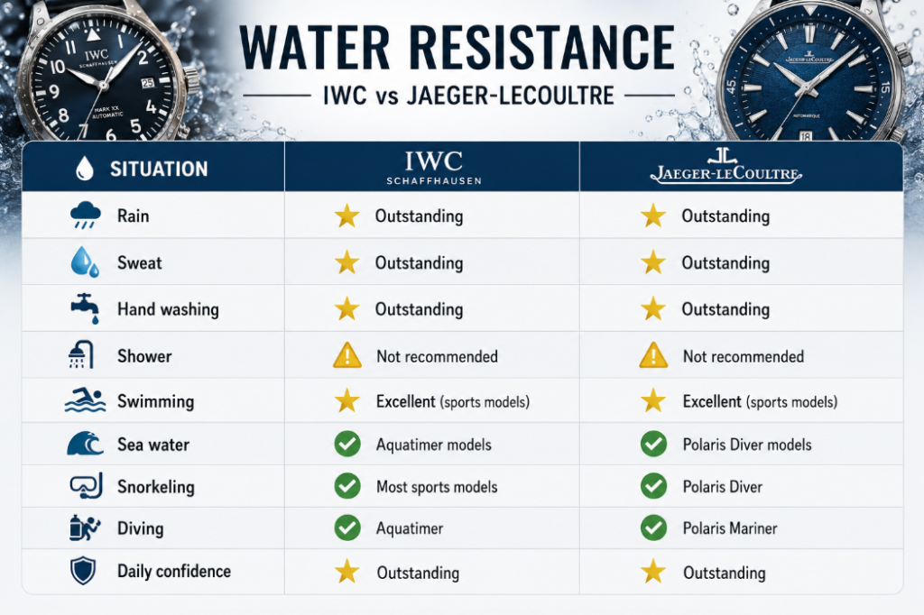 IWC vs Jaeger-LeCoultre Water Resistance