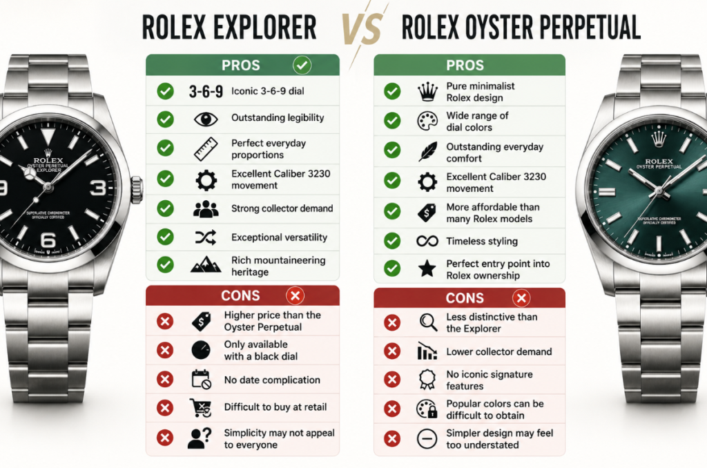 Rolex Oyster Perpetual vs Rolex Explorer