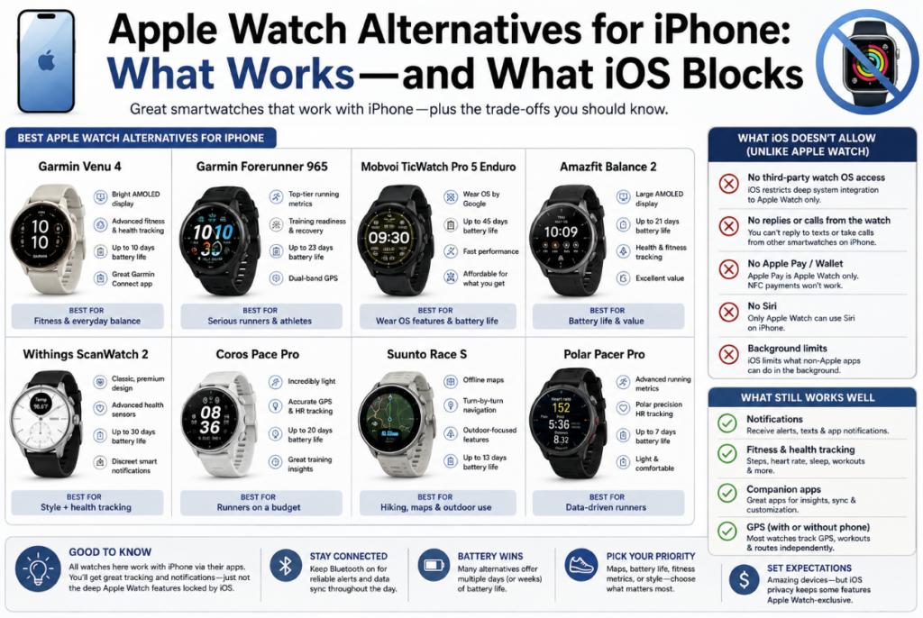 Apple Watch Alternatives for iPhone